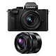 Panasonic DC-G100W Black 20.3 MP Camera - 4K Photo - 5-axis Hybrid Stabilization - 4K UHD Video - Touch & Go LCD Screen - LCD Viewfinder - Wi-Fi/Bluetooth 12-32mm f/3.5-5.6 Lens 35-100mm f/4-5.6
