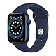 Apple Watch Series 6 GPS Alluminio Blu Sport Band Profondo Marina 44 mm Connected Watch - Alluminio - Impermeabile - GPS - Cardiofrequenzimetro - Retina sempre accesa - Wi-Fi 5 GHz / Bluetooth - watchOS 7 - Cinturino sportivo 44 mm