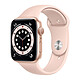 Apple Watch Series 6 GPS Aluminium Gold Sport Band Pink Sand 44 mm Smartwatch - Aluminium - Waterproof - GPS - Heart Rate Monitor - Retina Always On - Wi-Fi 5 GHz / Bluetooth - watchOS 7 - Sport Wristband 44 mm