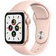 Apple Watch SE GPS Gold Aluminium Bracelet Sport Pink Sand 40 mm Montre connectée - Aluminium - Étanche - GPS - Cardiofréquencemètre - Écran Retina  - Wi-Fi 2,4 GHz / Bluetooth - watchOS 7 - Bracelet Sport 40 mm