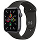 Apple Watch SE GPS Space Gray Aluminium Sport Band Black 44 mm Connected Watch - Aluminium - Waterproof - GPS - Heart rate monitor - Retina display - Wi-Fi 2.4 GHz / Bluetooth - watchOS 7 - Sport strap 44 mm