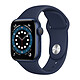 Apple Watch Series 6 GPS Aluminium Blue Bracelet Sport Deep Navy 40 mm Montre connectée - Aluminium - Étanche - GPS - Cardiofréquencemètre - Écran Retina Always On - Wi-Fi 5 GHz / Bluetooth - watchOS 7 - Bracelet 40 mm