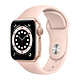 Apple Watch Series 6 GPS Aluminium Gold Bracelet Sport Pink Sand 40 mm · Reconditionné Montre connectée - Aluminium - Étanche - GPS - Cardiofréquencemètre - Écran Retina Always On - Wi-Fi 5 GHz / Bluetooth - watchOS 7 - Bracelet 40 mm