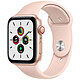 Apple Watch SE GPS Cellular Gold Aluminium Sport Band Pink Sand 44 mm Connected Watch - Alluminio - Impermeabile - GPS - Cardiofrequenzimetro - Display Retina - Wi-Fi 2.4 GHz / Bluetooth - watchOS 7 - Cinturino sportivo 44 mm
