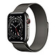 Apple Watch Series 6 GPS + Cellular Stainless steel Graphite Bracelet Milanese 44 mm Montre connectée 4G - Acier inoxydable - Étanche - GPS - Cardiofréquencemètre - Écran Retina Always On - Wi-Fi 5 GHz / Bluetooth - watchOS 7 - Bracelet 44 mm