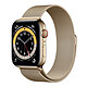 Apple Watch Series 6 GPS Cellular Stainless steel Gold Milanese 44 mm Bracelet 4G Connected Watch - Stainless Steel - Waterproof - GPS - Heart Rate Monitor - Retina Always On - Wi-Fi 5 GHz / Bluetooth - watchOS 7 - 44 mm Band