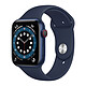 Apple Watch Series 6 GPS Cellular Aluminium Blue Sport Band Deep Navy 44 mm · Reconditionné Montre connectée 4G - Aluminium - étanche - GPS - Cardiofréquencemètre - écran Retina Always On - Wi-Fi 5 GHz / Bluetooth - watchOS 7