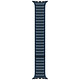 Apple Bracelet Leather Link 44 mm Baltic Blue - Small Bracelet à maillons cuir pour Apple Watch 42/44 mm - taille S/M