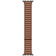 Apple Bracelet Leather Link 44 mm Saddle Brown - Large Bracelet à maillons cuir pour Apple Watch 42/44 mm - taille M/L