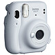 Fujifilm instax mini 11 Blanco Cámara instantánea con control de exposición automática, flash y espejo de auto-objetivo