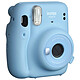 Fujifilm instax mini 11 Azul Cámara instantánea con control de exposición automática, flash y espejo de auto-objetivo