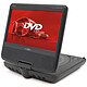 Calibre MPD107 Reproductor de DVD portátil con pantalla LCD de 7" que se puede plegar y girar 180°, batería recargable, salida de auriculares, mando a distancia y bolsa para el reposacabezas