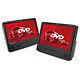 Caliber MPD298 Pack of 2 portable DVD players with 9" LCD screen, rechargeable battery, headphone output, SD slot, USB port and controls