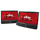 Calibre MPD2010T Pack de 2 reproductores de DVD portátiles con pantalla LCD de 10,1", batería recargable, salida de auriculares, ranura SD, puerto USB y mandos a distancia