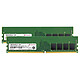 Transcend JetRam 32 Go (2 x 16 Go) DDR4 3200 MHz CL22 1Rx8 Kit Dual Channel 2 barrettes RAM DDR4 PC4-25600 - JM3200HLE-32GK