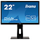 iiyama 21.5" LED - ProLite B2282HS-B5 1920 x 1080 pixels - 1 ms (gris à gris) - 16/9 - Dalle TN - HDMI/VGA/DVI - Pivot - Haut-parleurs - Noir