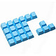 Tai-Hao Rubber DoubleShot Keycaps x22 AZERTY (Bleu) Lot de 22 touches de remplacement - coloris bleu - AZERTY