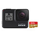 GoPro HERO7 Black + Carte Micro SD 32 Go Caméra sportive étanche 4K avec photo 12 MP HDR, stabilisation HyperSmooth, écran tactile, contrôle vocal, Wi-Fi, Bluetooth, GPS et QuikStories + Carte Micro SD 32 Go