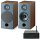 Tangent Ampster BT II Focal Chora 806 Dark Wood 2 x 50 W Bluetooth aptX Strobe Amplifier Library Speaker (pair)