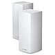 Linksys Velop MX10600 Wi-Fi 6 AX Multi-room System Pack de 2 routers inalámbricos Tri-Band Mesh Wi-Fi AX5300 (2402 + 1733 + 1147 Mbit/s) MU-MIMO 4x4 + 4 puertos Ethernet Gigabit