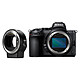 Nikon Z 5 FTZ Cámara híbrida de formato completo 24.3 MP - ISO 51,200 - Pantalla táctil inclinable de 3.2" - Visor OLED - Video 4K UHD - Adaptador de montaje Wi-Fi/Bluetooth FTZ