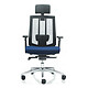 MT international MTGA1673X Blue Ergonomic fabric/mesh chair with adjustable back and seat, 3D armrests, castors, headrest and lumbar support