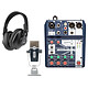 Soundcraft Notepad-5 AKG Lyra AKG K361-BT Home Studio Pack with 5-way mixer, USB multi-directional microphone and wireless headphones