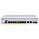 Cisco CBS250-8FP-E-2G Conmutador web gestionable de capa 2+ de 8 puertos PoE+ 10/100/1000 Mbps + 2 puertos combo de 1 GbE/SFP