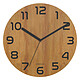 Unilux Palma Bamboo Horloge murale en bois silencieuse à système Quartz