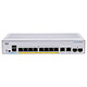 Cisco CBS350-8P-2G Conmutador web gestionable de 8 puertos 10/100/1000 Mbps PoE+ de capa 3 + 2 puertos combo 1 GbE/SFP