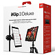 IK Multimedia iKlip 3 Deluxe Supporto universale per tablet da 7 a 12,9" su asta per microfono e treppiede con giunto a sfera a 360°