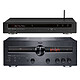 Magnat MA 900 + MMS 730 Amplificateur stéréo hybride 2 x 130 W, Bluetooth 5.0 aptX HD, entrées phono (MM/MC), 5 entrées analogiques et 4 entrées numériques + Lecteur audio réseau Hi-Res Audio