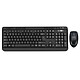 Adesso WKB-1320CB Wireless keyboard/mouse set with patented Zeomic antimicrobial coating - RF 2.4 GHz - multimedia functions - 1200 dpi optical sensor