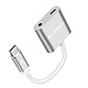 Akashi Adaptateur Audio USB Type-C Audio et Charge Adaptateur Audio USB Type-C + Jack 3,5 mm