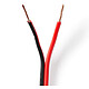 Nedis Speaker Cable 2 x 0.75 mm - 50 mtrs Speaker cable 2 x 0.75 mm - 50 mtrs - Red/black sheath