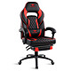 Spirit of Gamer Mustang Red PU leather gaming chair - Adjustable backrest 160 - Leg rests - Fixed armrests - Head/lumbar cushions - Maximum weight 120 kg