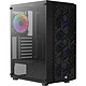Aerocool Hive FRGB Medium tower case with 4 RGB fans, carbon fibre/mesh facade and tempered glass centre
