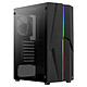 Aerocool Mecha Medium tower case with tempered glass centre and RGB backlighting in front