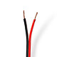 Nedis Speaker Cable 2 x 0.75 mm - 25 mtrs Speaker cable 2 x 0.75 mm - 25 m - Red/black sheath
