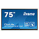 iiyama 75" LED - ProLite TE7504MIS-B1AG Écran tactile multipoint 4K UHD - 16:9 - IPS-AG - 1200:1 - 8 ms - 24/7 - HDMI/DisplayPort/USB-C - Wi-Fi - HP 2 x 16 W - Noir