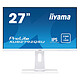 iiyama 27" LED - ProLite XUB2792QSU-W1 2560 x 1440 pixels - 5 ms (gris à gris) - Format large 16/9 - Dalle IPS - FreeSync - DisplayPort - HDMI - Blanc