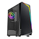Xigmatek Vortex Medium tower case with tempered glass centre, Rainbow LED strip and 120mm RGB fan