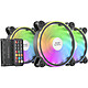 Mars Gaming MFXKIT (Black) Set of 3 120 mm fans with RGB lighting Addressable with remote control