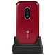 Doro 7030 Rouge/Blanc Téléphone 4G LTE Compatible Appareils Auditifs (HAC) - Ecran 2.8" 240 x 320 - 1350 mAh