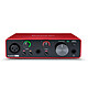 Focusrite Scarlett Solo 3nd Gen USB-C audio interface with 2 inputs and 2 outputs with microphone and headphones