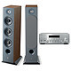Yamaha MusicCast R-N803D Silver Focal Chora 826 Dark Wood 2 x 100 W - FM DAB/DAB - Wi-Fi/Bluetooth/DLNA - AirPlay - Multiroom - YPAO Calibration Floorstanding Speakers (Pair)