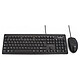 V7 Antimicrobial Washable Keyboard and Mouse Wired keyboard/mouse set with antimicrobial coating - machine washable - IP68 - AZERTY, French