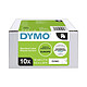 DYMO Pack de 10 Rubans D1 Standard - blanc/noir 12 mm - 7 m Pack de 10 Rubans 12 mm - 7 m pour étiqueteuse DYMO
