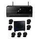 Yamaha RX-A2A Noir + Cabasse Eole 4 Noir 7.1 Ampli-tuner Home Cinema 7.2 - 100W/canal - Dolby Atmos/DTS:X - Tuner FM/DAB - HDMI 8K - 4K/120Hz - HDR10+ - Wi-Fi/Bluetooth/AirPlay 2 - Multiroom + Pack d'enceintes 7.1