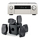 Denon AVC-X4700H Argent + Focal Sib Evo 5.1.2 Dolby Atmos Ampli-tuner Home Cinema 9.2 - 125W/canal - Dolby Atmos/DTS:X/Auro 3D - IMAX Enhanced - HDMI 8K - Upscalling 8K - HDR - Wi-Fi/Bluetooth - AirPlay 2 - Multiroom + Pack d'enceintes 5.1.2